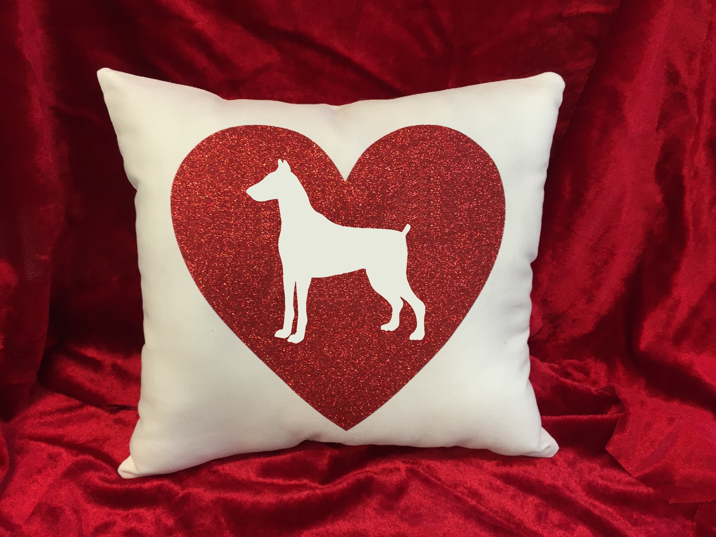 Dogs - Throw Pillow - Doberman Pinscher